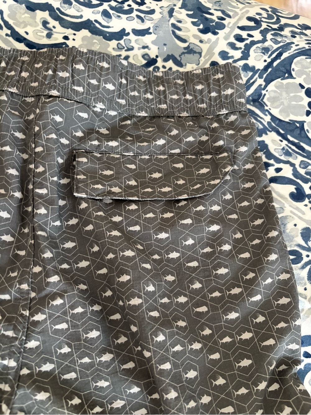 Kids' Gray Patterned Drawstring Shorts - Picture 5 of 6